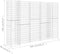 vidaXL - Gabion - plantenbak - H-vormig - 260x40x180 - cm - staaldraad