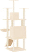 vidaXL - Kattenmeubel - met - sisal - krabpalen - 154 - cm - crèmekleurig