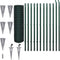 vidaXL - Euro - hek - 25x1,5 - m - staal - groen