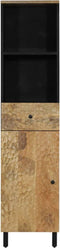 vidaXL - Badkamerkast - 38x33x160 - cm - massief - mangohout