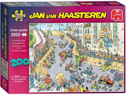 Jan van Haasteren - 200ste Legpuzzel - Zeepkisten Race - 1000 stukjes - Puzzel