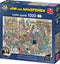 Jan van Haasteren - NK Mens Erger Je Niet - 1000 stukjes puzzel - Legpuzzel