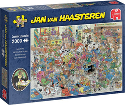 Jan van Haasteren - NK Mens Erger Je Niet - 2000 stukjes puzzel - Legpuzzel