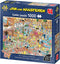 Jan van Haasteren - Op hete kolen - 1000 stukjes puzzel - Legpuzzel