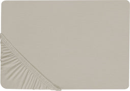 JANBU - Laken - Grijs - 160 x 200 cm - Katoen