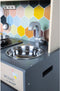 Janod Keuken - Mozaic - Houten Speelgoedkeuken Met Trendy Kleuren - 6 Accessoires Inbegrepen - Werkbladhoogte: 50 Cm - Geschikt Vanaf 3 Jaar