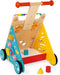 Janod - Multi-Activiteiten Houten Loopwagen Kat - Bevat 8 Verschillende Activiteiten - Inclusief In Hoogte Verstelbare Handgreep - Geschikt Vanaf 1 Jaar