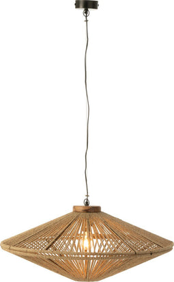 J-Line hanglamp Ovni - ijzer/jute - naturel - medium
