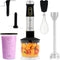 JAP Appliances ForceBlend F2 - 5in1 Staafmixer set (1500W) - Inclusief hakmolen, maatbeker, ice crusher, garde en klopper - Voor soep, vlees, smoothies en baby hapjes - Zwart/RVS