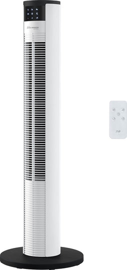 JAP Appliances Montreal - Stille ventilator (46dB) met afstandsbediening en timer - 6 standen - Mat wit
