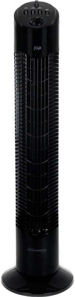 JAP Appliances Quebec - Energiezuinige (50W) Ventilator met timer - Torenventilator met 3 snelheden - Zwart