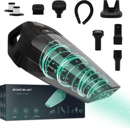 JAP Appliances Tornado S3 - Kruimeldief snoerloos - Handstofzuiger oplaadbaar - Auto stofzuiger - Kruimelzuiger met krachtige zuigkracht 10000Pa - Nat en droog - Kruimelzuiger voor dierenharen - 150W