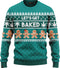 JAP Christmas Foute kersttrui (maat 2XL) - 100% Gerecycled - Kriebelt niet - Kerstcadeau volwassenen - Kersttrui dames en heren XXL - Let's get baked - Groen