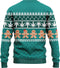JAP Christmas Foute Kersttrui (maat 4XL) - 100% Gerecycled - Kriebelt niet - Kerstcadeau volwassenen - Kersttrui dames en heren XXXXL - Let's get baked - Groen