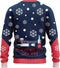 JAP Christmas Foute Kersttrui (maat L) - 100% Gerecycled - Kriebelt niet - Kerstcadeau volwassenen - Kersttrui dames en heren - Wine-derfull - Blauw