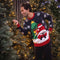 JAP Christmas Foute kersttrui (maat L) - 100% Gerecycled - Kriebelt niet - Kerstcadeau volwassenen - Kersttrui dames en heren - Santastring - Blauw