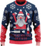 JAP Christmas Foute Kersttrui (maat M) - 100% Gerecycled - Kriebelt niet - Kerstcadeau volwassenen - Kersttrui dames en heren - Wine-derfull - Blauw