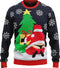 JAP Christmas Foute kersttrui (maat M) - 100% Gerecycled - Kriebelt niet - Kerstcadeau volwassenen - Kersttrui dames en heren - Santastring - Blauw