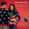 JAP Christmas Foute kersttrui (maat M) - 100% Gerecycled - Kriebelt niet - Kerstcadeau volwassenen - Kersttrui dames en heren - Santastring - Blauw