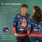 JAP Christmas Foute Kersttrui (maat M) - 100% Gerecycled - Kriebelt niet - Kerstcadeau volwassenen - Kersttrui dames en heren - Wine-derfull - Blauw