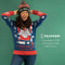 JAP Christmas Foute Kersttrui (maat S) - 100% Gerecycled - Kriebelt niet - Kerstcadeau volwassenen - Kersttrui dames en heren - Wine-derfull - Blauw