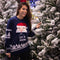 JAP Christmas Foute kersttrui (maat S) - 100% Gerecycled - Kriebelt niet - Kerstcadeau volwassenen - Kersttrui dames en heren - Santa let it snow - Blauw