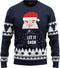 JAP Christmas Foute kersttrui (maat XL) - 100% Gerecycled - Kriebelt niet - Kerstcadeau volwassenen - Kersttrui dames en heren - Santa let it snow - Blauw