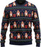 JAP Christmas Kersttrui (maat 2XL) - 100% Gerecycled - Kriebelt niet - Kerstcadeau volwassenen - Foute Kersttrui dames en heren XXL - Beer met geschenk - Donker blauw