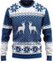 JAP Christmas Kersttrui (maat 2XL) - 100% Gerecycled - Kriebelt niet - Kerstcadeau volwassenen - Foute Kersttrui dames en heren XXL - Classic one - Blauw