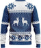 JAP Christmas Kersttrui (maat 2XL) - 100% Gerecycled - Kriebelt niet - Kerstcadeau volwassenen - Foute Kersttrui dames en heren XXL - Classic one - Blauw