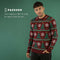 JAP Christmas Kersttrui (maat 2XL) - 100% Gerecycled - Kriebelt niet - Kerstcadeau volwassenen - Foute Kersttrui dames en heren XXL - Kerstboom - Donker rood