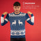 JAP Christmas Kersttrui (maat 3XL) - 100% Gerecycled - Kriebelt niet - Kerstcadeau volwassenen - Foute Kersttrui dames en heren XXXL - Classic one - Blauw