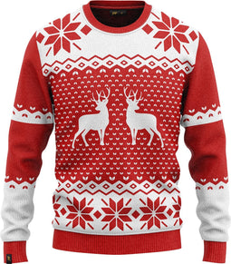 JAP Christmas Kersttrui (maat 4XL) - 100% Gerecycled - Kriebelt niet - Kerstcadeau volwassenen - Foute Kersttrui dames en heren XXXXL - Classic one - Rood