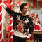 JAP Christmas Kersttrui (maat 4XL) - 100% Gerecycled - Kriebelt niet - Kerstcadeau volwassenen - Foute Kersttrui dames en heren XXXXL - Rudolf het Rendier - Zwart