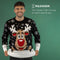 JAP Christmas Kersttrui (maat 4XL) - 100% Gerecycled - Kriebelt niet - Kerstcadeau volwassenen - Foute Kersttrui dames en heren XXXXL - Rudolf het Rendier - Zwart