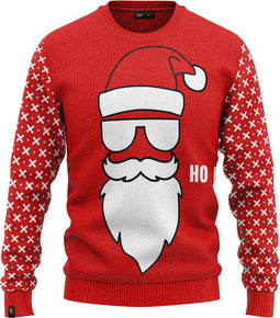 JAP Christmas Kersttrui (maat L) - 100% Gerecycled - Kriebelt niet - Kerstcadeau volwassenen - Foute Kersttrui dames en heren - Santa ho ho ho - Rood