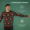 JAP Christmas Kersttrui (maat L) - 100% Gerecycled - Kriebelt niet - Kerstcadeau volwassenen - Foute Kersttrui dames en heren - Kerstboom - Donker rood