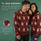 JAP Christmas Kersttrui (maat L) - 100% Gerecycled - Kriebelt niet - Kerstcadeau volwassenen - Foute Kersttrui dames en heren XXL - Beer met geschenk - Rood