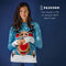 JAP Christmas Kersttrui (maat L) - 100% Gerecycled - Kriebelt niet - Kerstcadeau volwassenen - Foute Kersttrui dames en heren - Rudolf het Rendier - Licht blauw