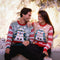 JAP Christmas Kersttrui (maat M) - 100% Gerecycled - Kriebelt niet - Kerstcadeau volwassenen - Foute Kersttrui dames en heren - Driving home for Christmas - Blauw