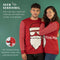 JAP Christmas Kersttrui (maat M) - 100% Gerecycled - Kriebelt niet - Kerstcadeau volwassenen - Foute Kersttrui dames en heren - Santa ho ho ho - Rood
