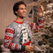 JAP Christmas Kersttrui (maat M) - 100% Gerecycled - Kriebelt niet - Kerstcadeau volwassenen - Foute Kersttrui dames en heren - Driving home for Christmas - Blauw