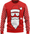 JAP Christmas Kersttrui (maat S) - 100% Gerecycled - Kriebelt niet - Kerstcadeau volwassenen - Foute Kersttrui dames en heren - Santa ho ho ho - Rood