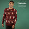 JAP Christmas Kersttrui (maat XL) - 100% Gerecycled - Kriebelt niet - Kerstcadeau volwassenen - Foute Kersttrui dames en heren XXL - Beer met geschenk - Rood