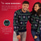 JAP Christmas Kersttrui (maat XL) - 100% Gerecycled - Kriebelt niet - Kerstcadeau volwassenen - Foute Kersttrui dames en heren - Kerstboom - Donker blauw