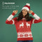 JAP Christmas Kersttrui voor kinderen (maat 134/140) - 100% Gerecycled - Kriebelt niet - Kerstcadeau - Foute Kersttrui jongens en meisjes (9/10 jaar) - Classic one - Rood