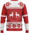 JAP Christmas Kersttrui voor kinderen (maat 146/152/158) - 100% Gerecycled - Kriebelt niet - Kerstcadeau - Foute Kersttrui jongens en meisjes (11/13 jaar) - Classic one - Rood