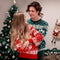 JAP Foute kersttrui - Hipster rendier met motieven - Kerst - Dames en heren - Kerstcadeau - L - Rood