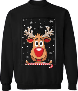 JAP Foute kersttrui - Rudolf het rendier sweater - Kerstcadeau volwassenen - Dames en heren - Kerst - L - Zwart