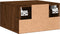 vidaXL - Nachtkastje - wandgemonteerd - 35x35x20 - cm - bruin - eikenkleur